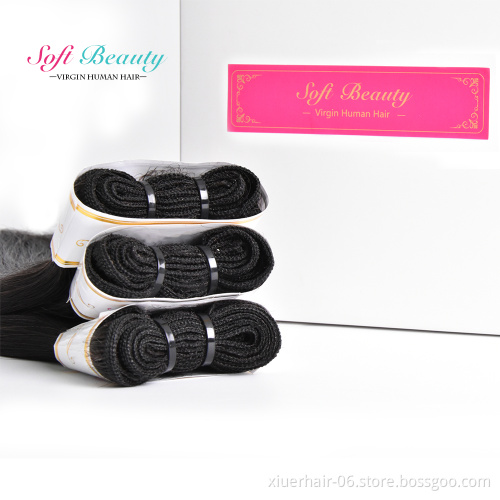 Hot Sale Mink Brazilian Straight Bundles Vendor Extension 100% Double Drawn Cuticle Aligned Virgin Human Hair